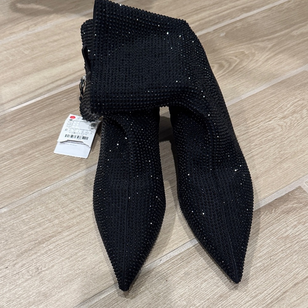 Zara Black Studded Women's Boots